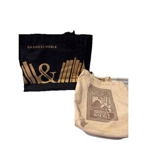 Set of 2 Canvas Tote Bags Barnes & Noble Reusable Canvas Cotton Bags
